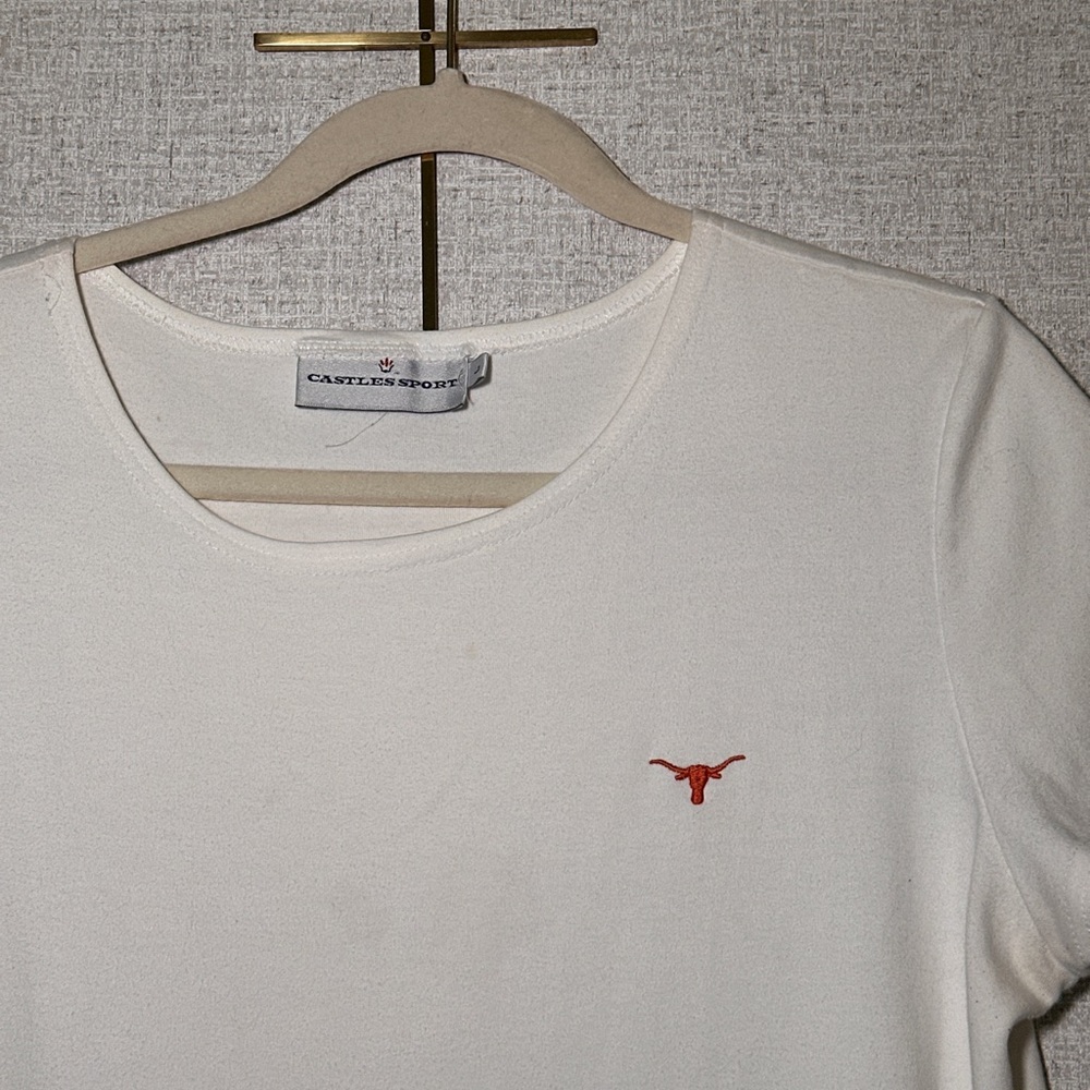 Castlesport White Tee with Red Emblem